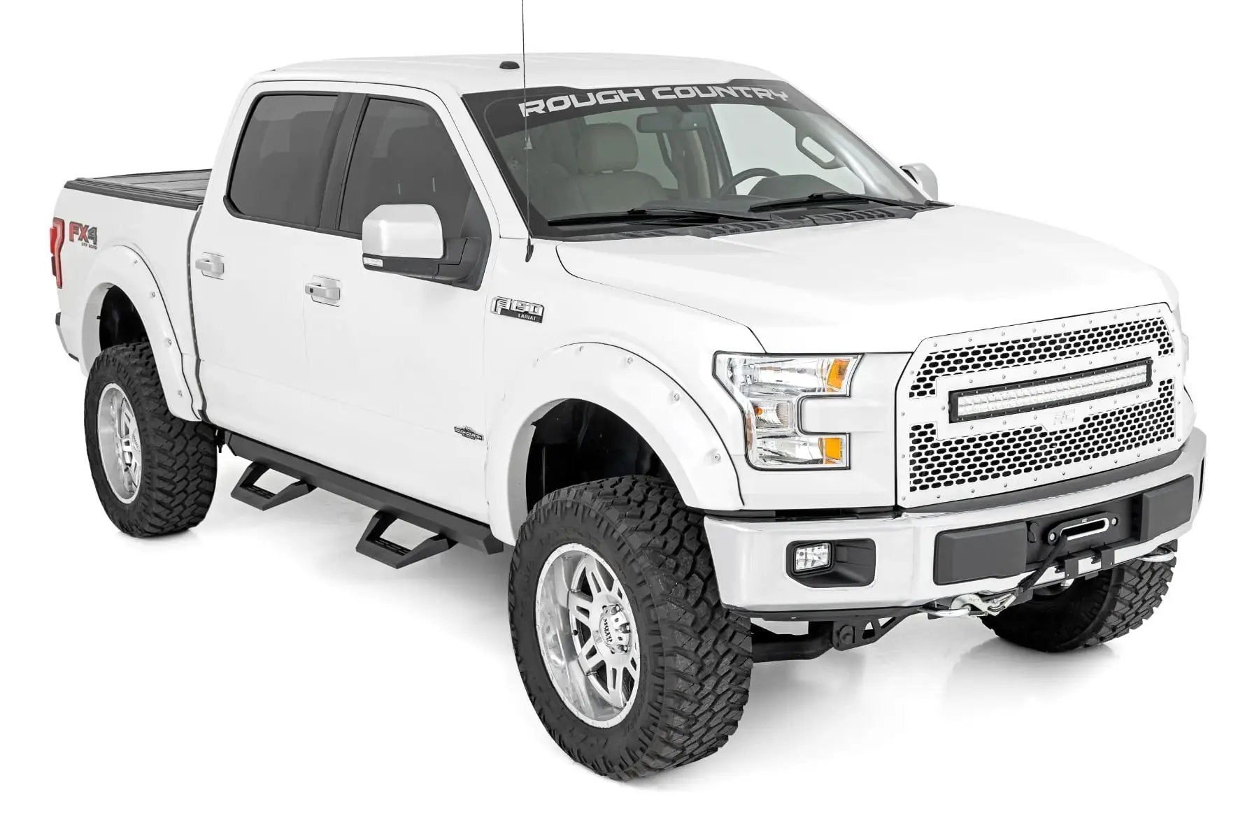 SRX2 Adj Aluminum Step | Crew Cab | Ford F-150/Lightning/F-250/F-350/Raptor (15-26) by Rough Country