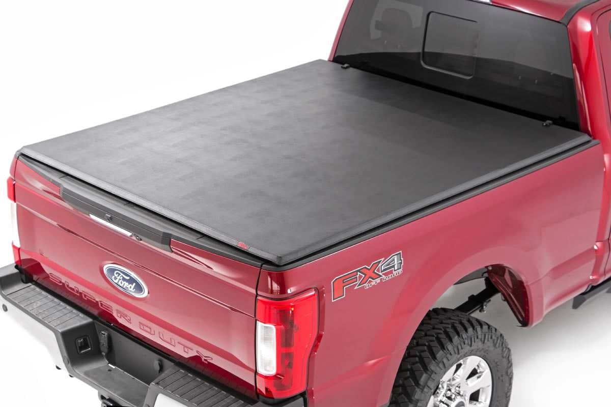 Soft Tri-Fold Bed Cover | 6'10" Bed | Ford F-250/F-350 Super Duty (17-26) by Rough Country