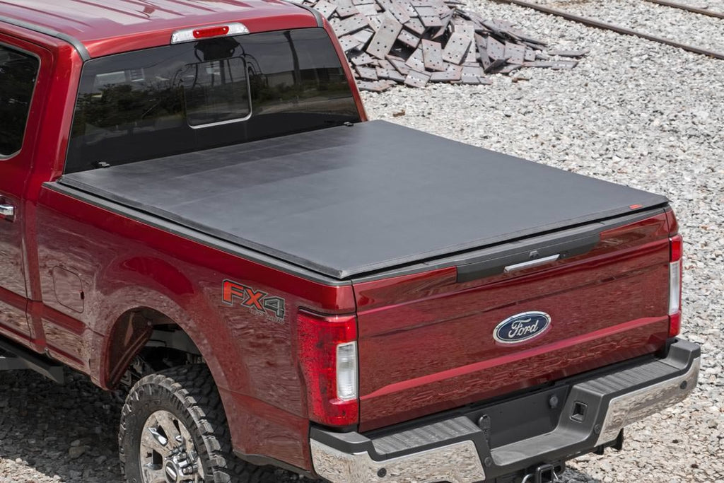 Soft Tri-Fold Bed Cover | 6'10" Bed | Ford F-250/F-350 Super Duty (17-26) by Rough Country