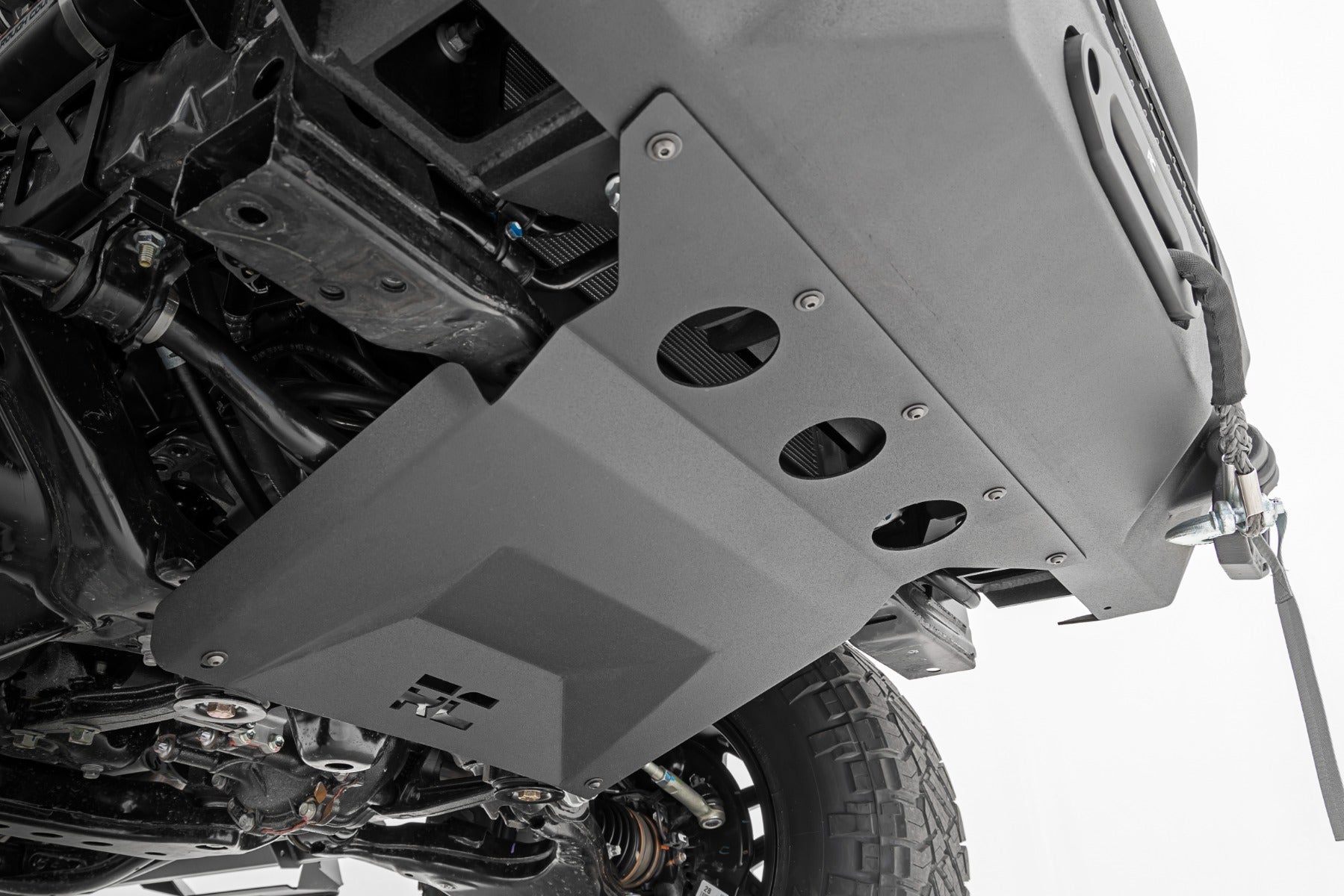 Front Bumper | Hybrid | 20" Blk LED | 9500-Lb Winch Syn | Toyota Tacoma (16-23) by Rough Country