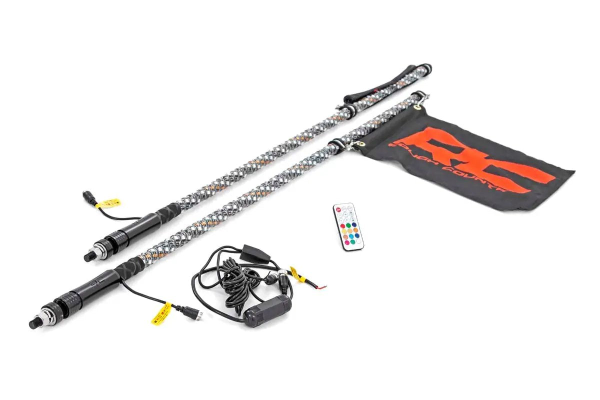 Multi-Color LED | Whip | 4' Long | Pair by Rough Country