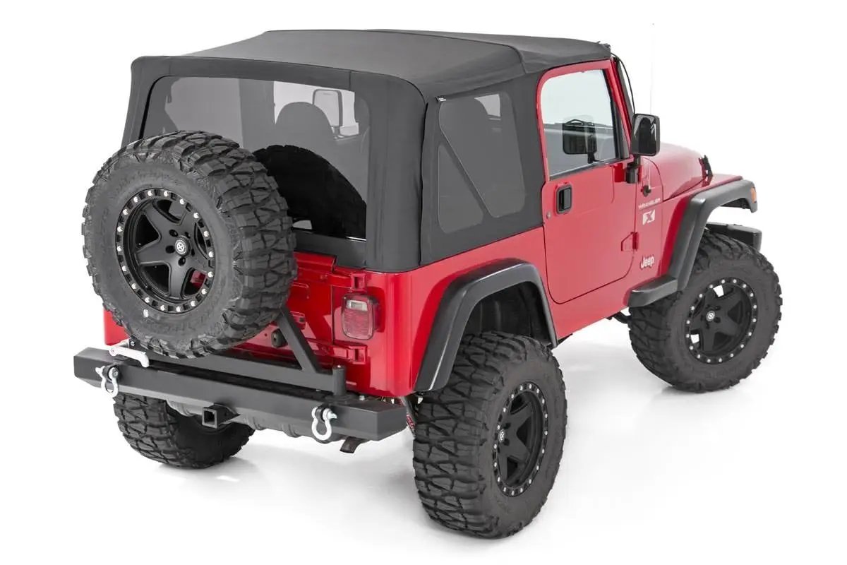 Soft Top | Replacement | Black | Full Doors | Jeep Wrangler TJ 4WD (97-06) by Rough Country