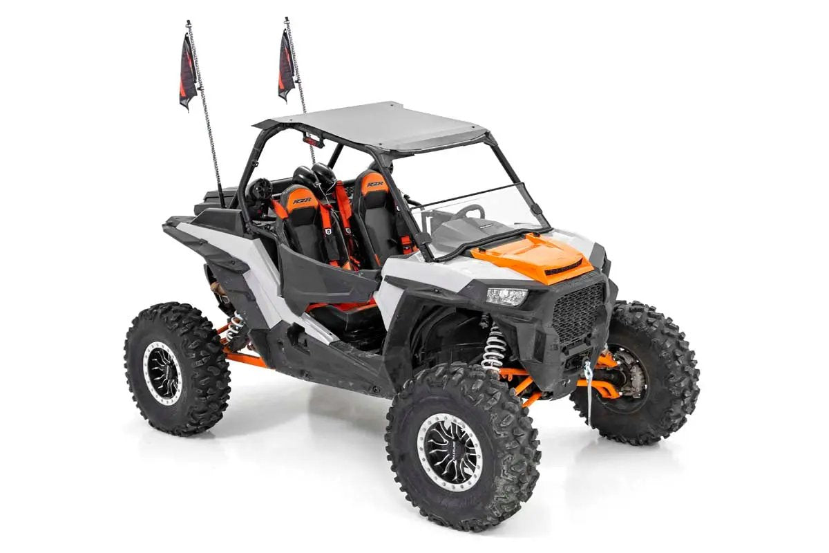 Whip Mount | Cage | 4' Multl-Color LED Whip Pair | Polaris RZR XP 1000 by Rough Country