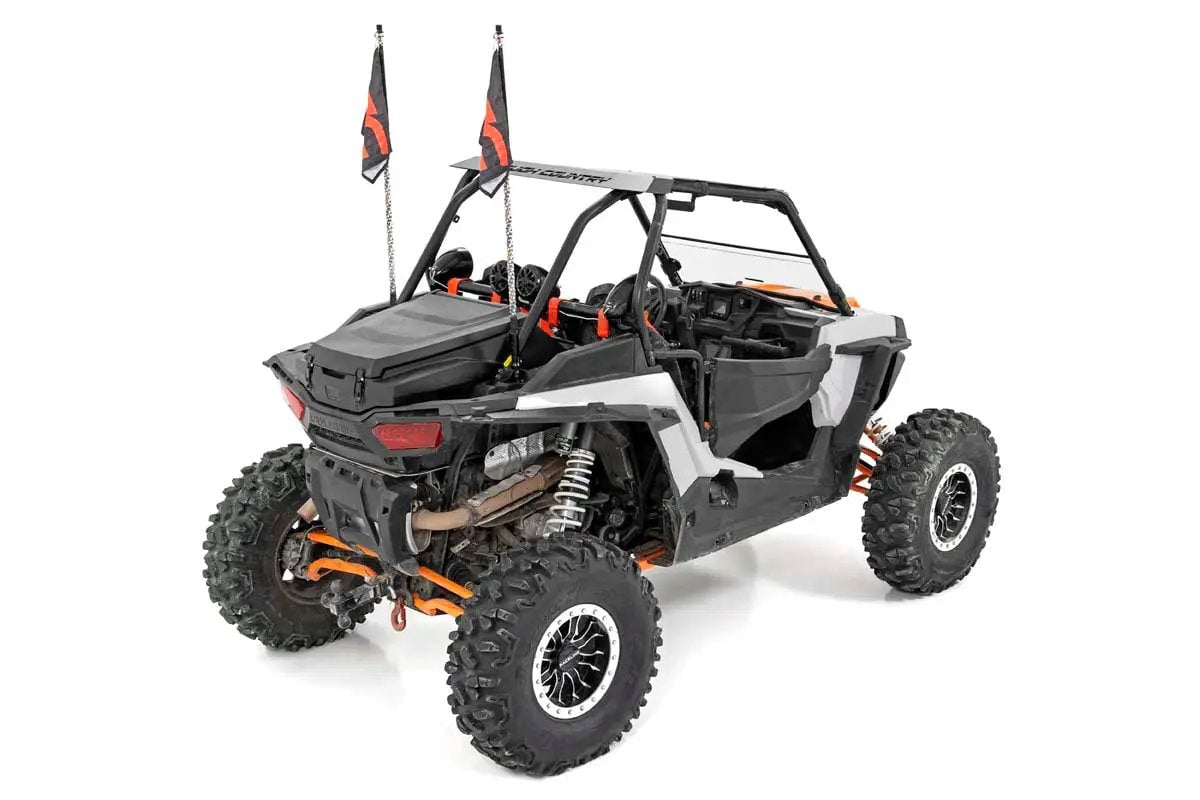 Whip Mount | Cage | 4' Multl-Color LED Whip Pair | Polaris RZR XP 1000 by Rough Country