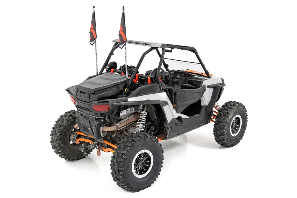 Whip Mount | Cage | 4' Multl-Color LED Whip Pair | Polaris RZR XP 1000 by Rough Country