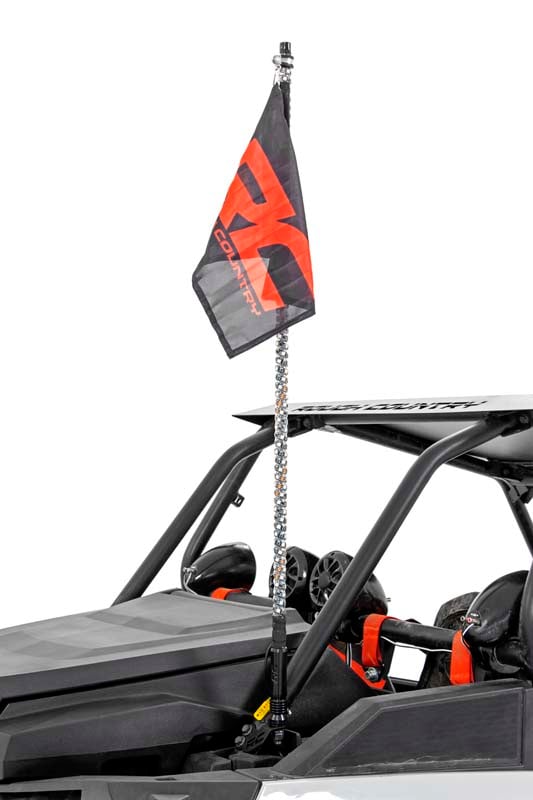 Whip Mount | Cage | 4' Multl-Color LED Whip Pair | Polaris RZR XP 1000 by Rough Country
