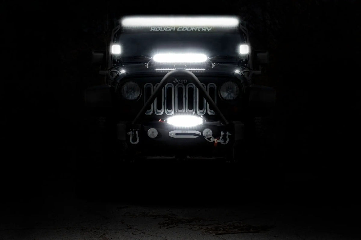 50 Inch Black Series LED Light Bar | Dual Row | Amber DRL by Rough Country