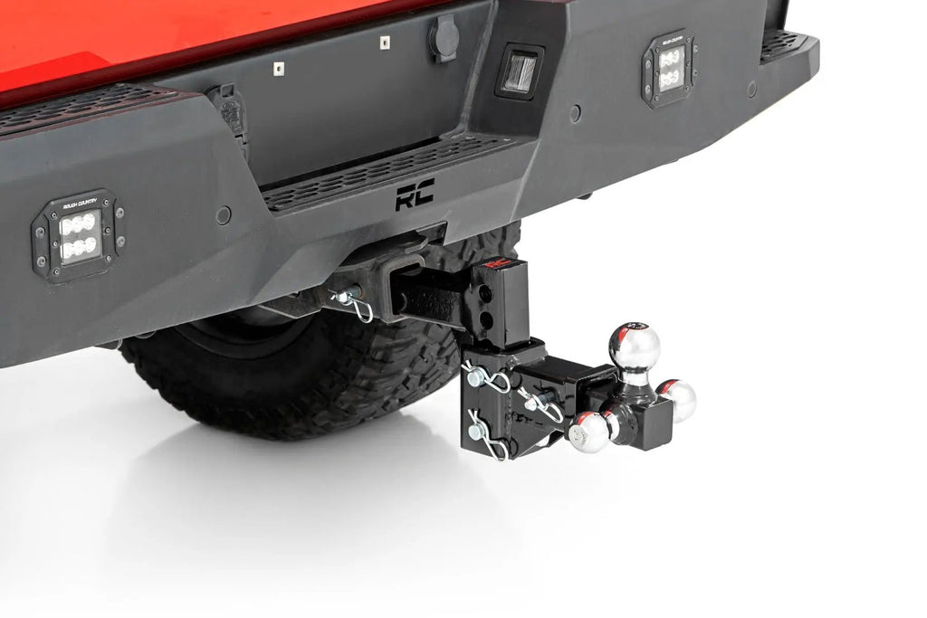 Adjustable Trailer Hitch | 6 Inch Drop | Multi-Ball Mount | Fits 2 Inch Receiver by Rough Country