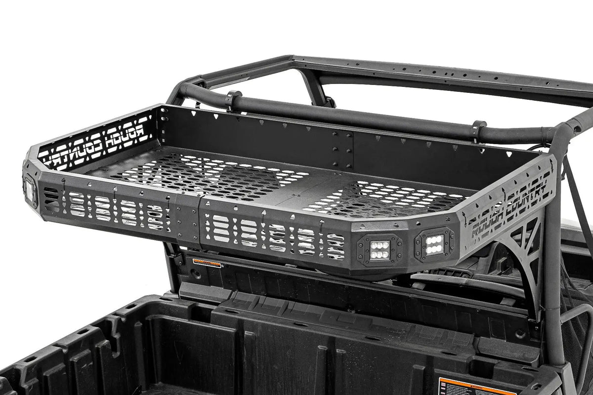 Cargo Rack | Dual 2" Black LED Pairs | Flush Mount | Can-Am Defender HD 5/HD 8/HD 9/HD 10 by Rough Country