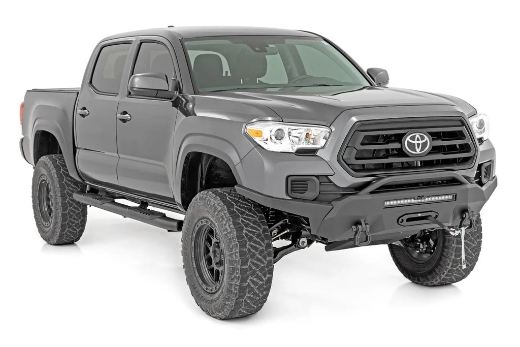 Oval Nerf Step | Double Cab | Black | Toyota Tacoma 2WD/4WD (2005-2023) by Rough Country
