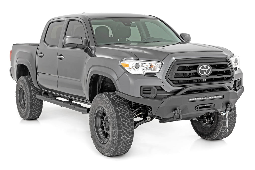 Oval Nerf Step | Double Cab | Black | Toyota Tacoma 2WD/4WD (2005-2023) by Rough Country