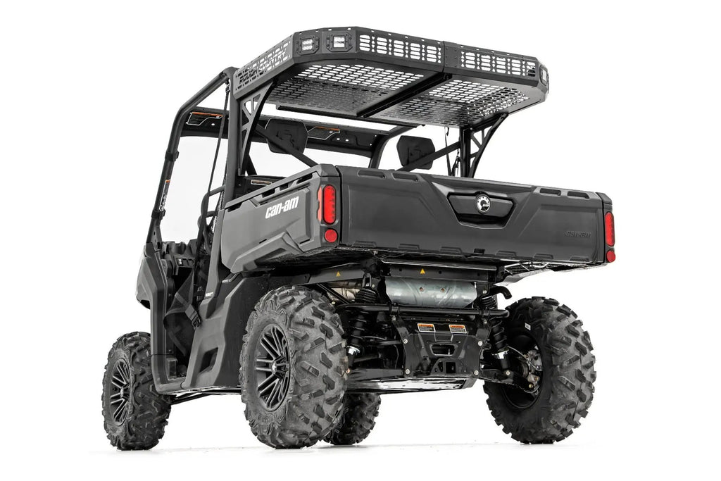 Cargo Rack | Dual 2" Black LED Pairs | Flush Mount | Can-Am Defender HD 5/HD 8/HD 9/HD 10 by Rough Country