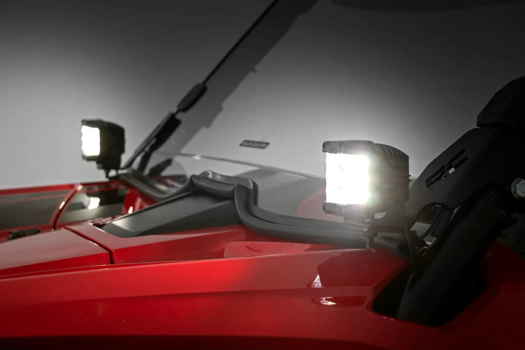 LED Light Kit | Cage Mount | 2" Chrome Pair | Wide Angle | Honda Talon 1000 by Rough Country