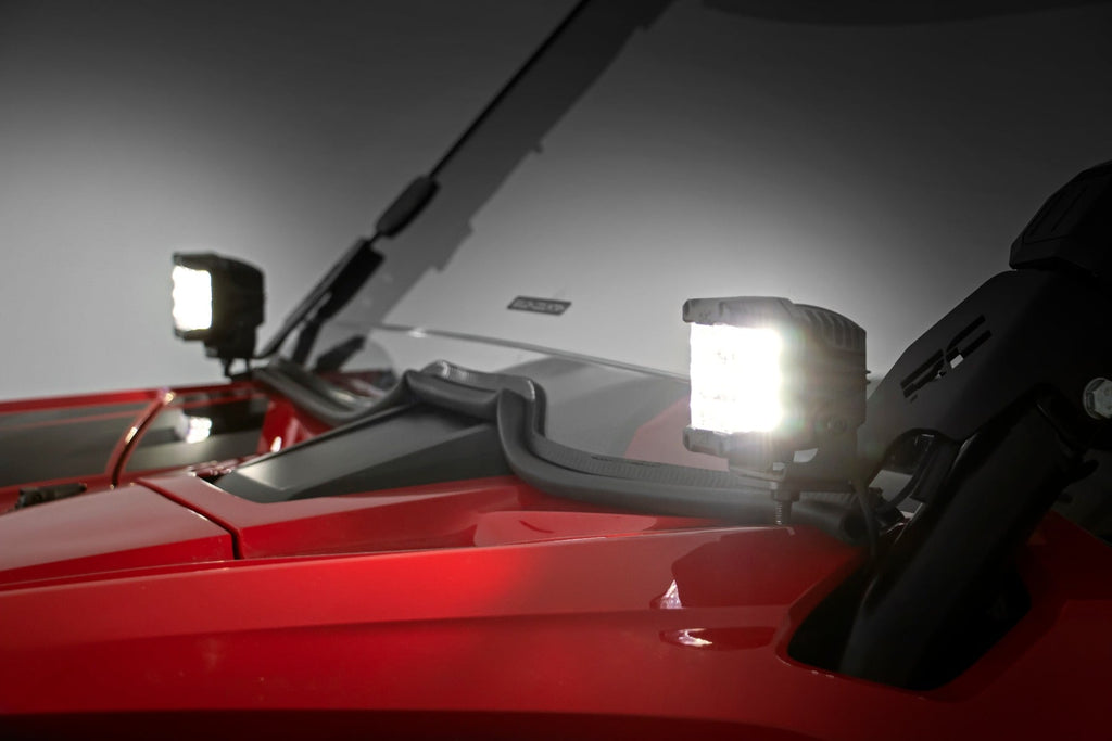 LED Light Kit | Cage Mount | 2" Chrome Pair | Wide Angle | Honda Talon 1000 by Rough Country