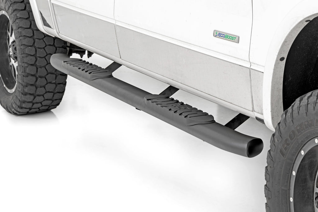 Oval Nerf Step | Crew Cab | Black | Ford F-150 2WD/4WD (2009-2014) by Rough Country