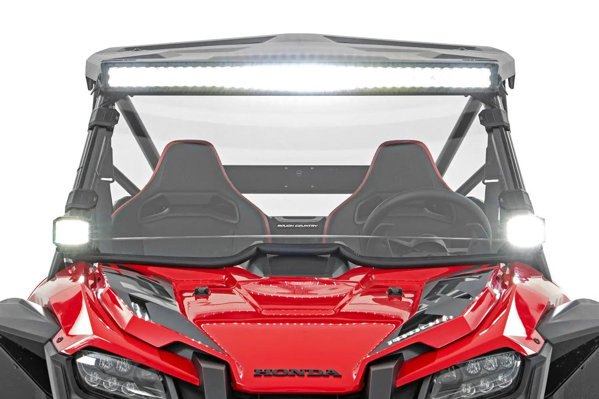 LED Light Kit | Front Mount | 40" Black Dual Row | White DRL | Honda Talon 1000 by Rough Country