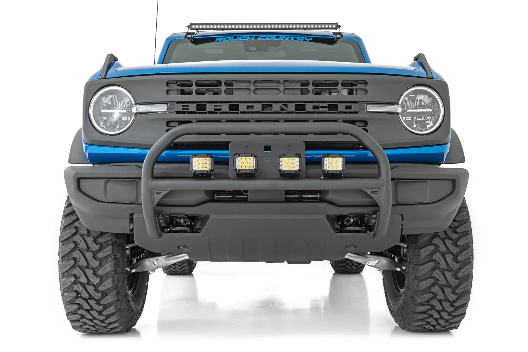 Nudge Bar | 20 Inch BLK DRL Single Row LED | Ford Bronco 4WD (2021-2026) by Rough Country