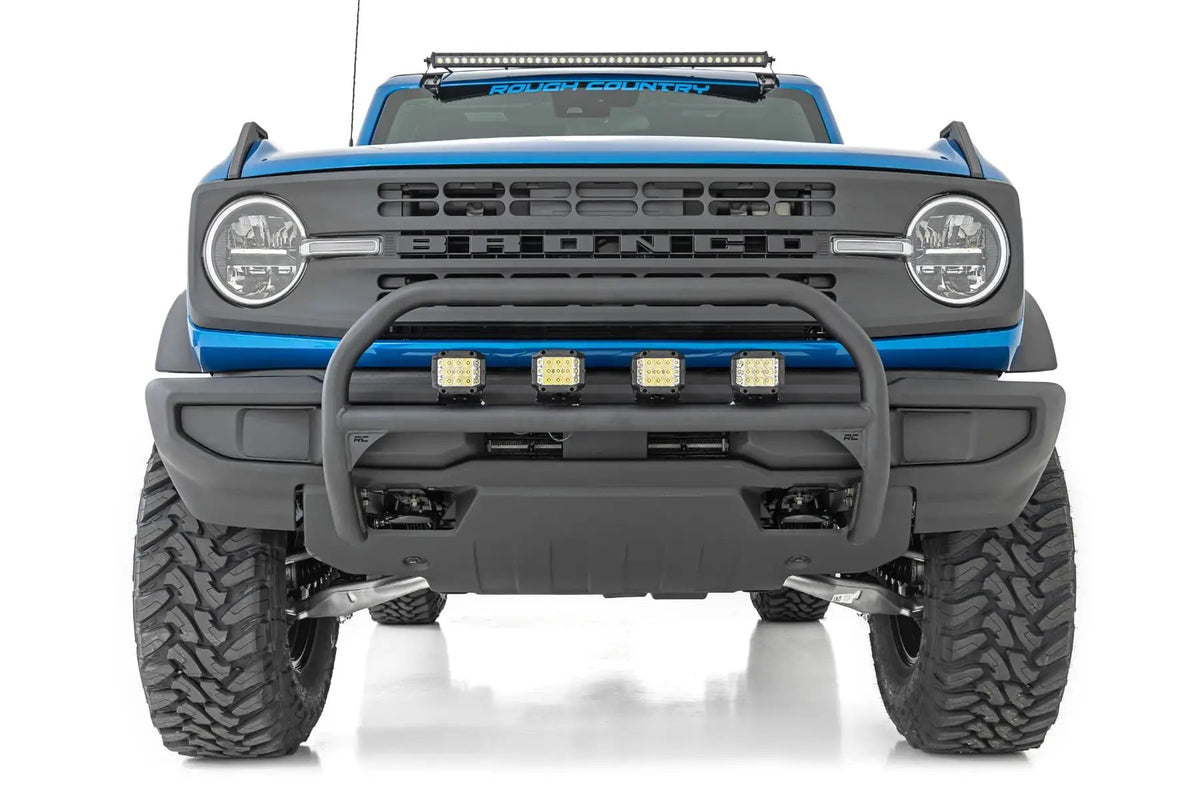 LED Light Kit | Upper Windshield | 40" Black Single Row | Ford Bronco (21-26) by Rough Country