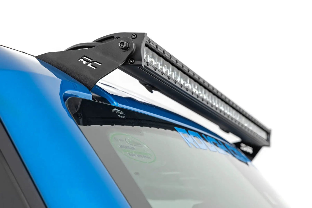 LED Light Kit | Upper Windshield | 40" Black Single Row | Ford Bronco (21-26) by Rough Country