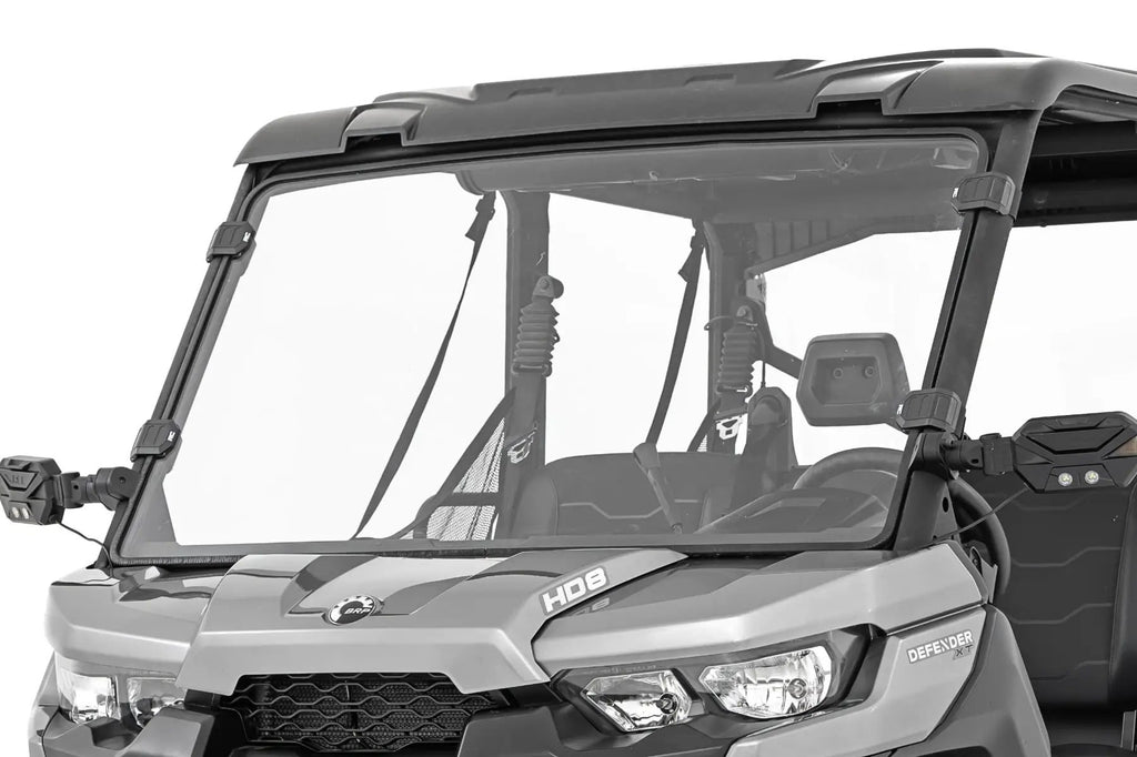 Full Windshield | Scratch Resistant | Can-Am Defender HD 8/HD 9/HD 10 by Rough Country