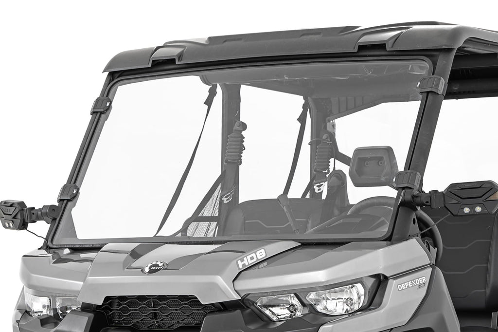 Full Windshield | Scratch Resistant | Can-Am Defender HD 8/HD 9/HD 10 by Rough Country