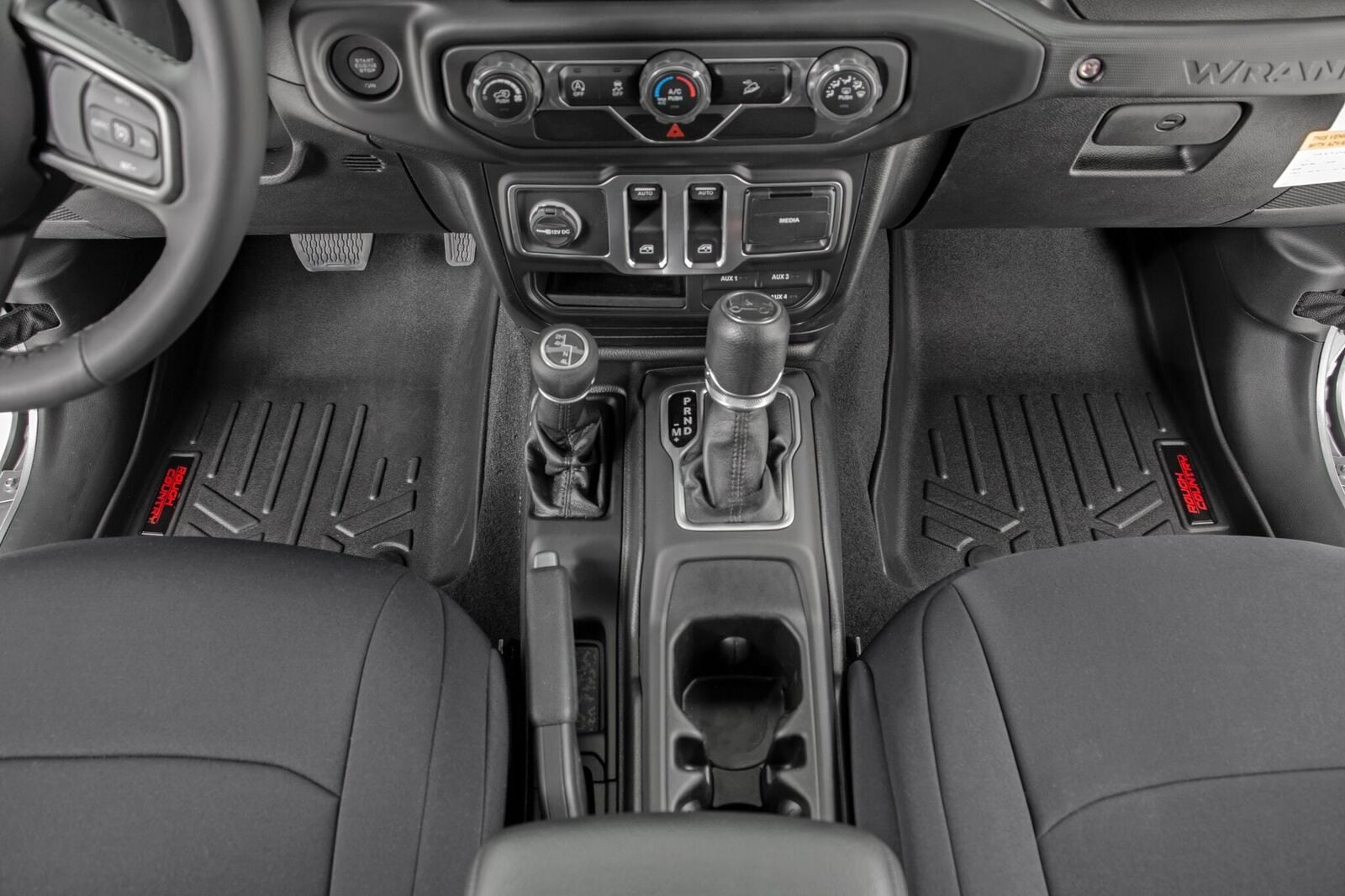 Floor Mats | FR & RR | RR Non-Lock | Jeep Gladiator JT 4WD (2020-2026) by Rough Country