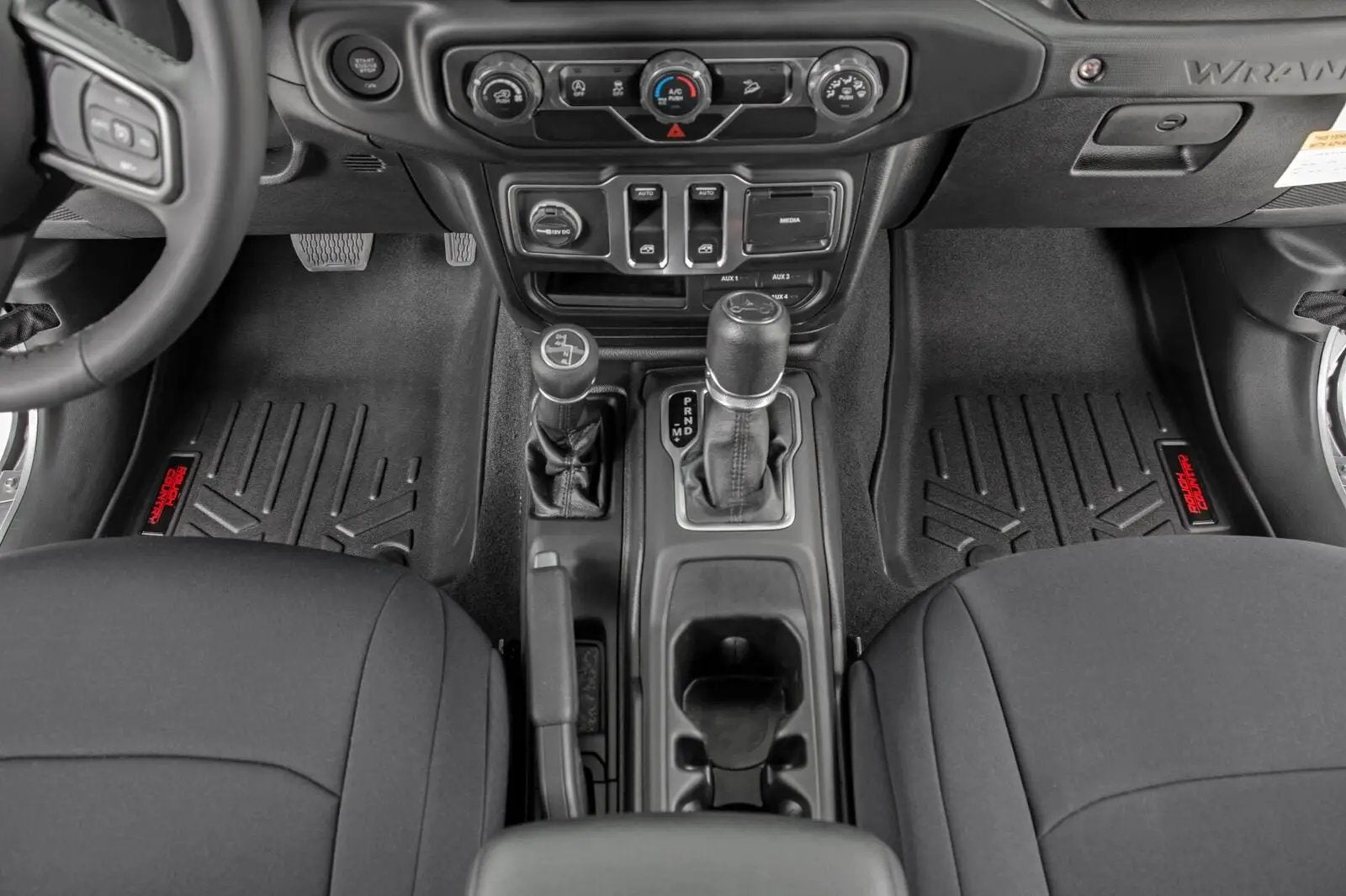 Floor Mats | FR & RR | RR Non-Lock | Jeep Gladiator JT 4WD (2020-2026) by Rough Country