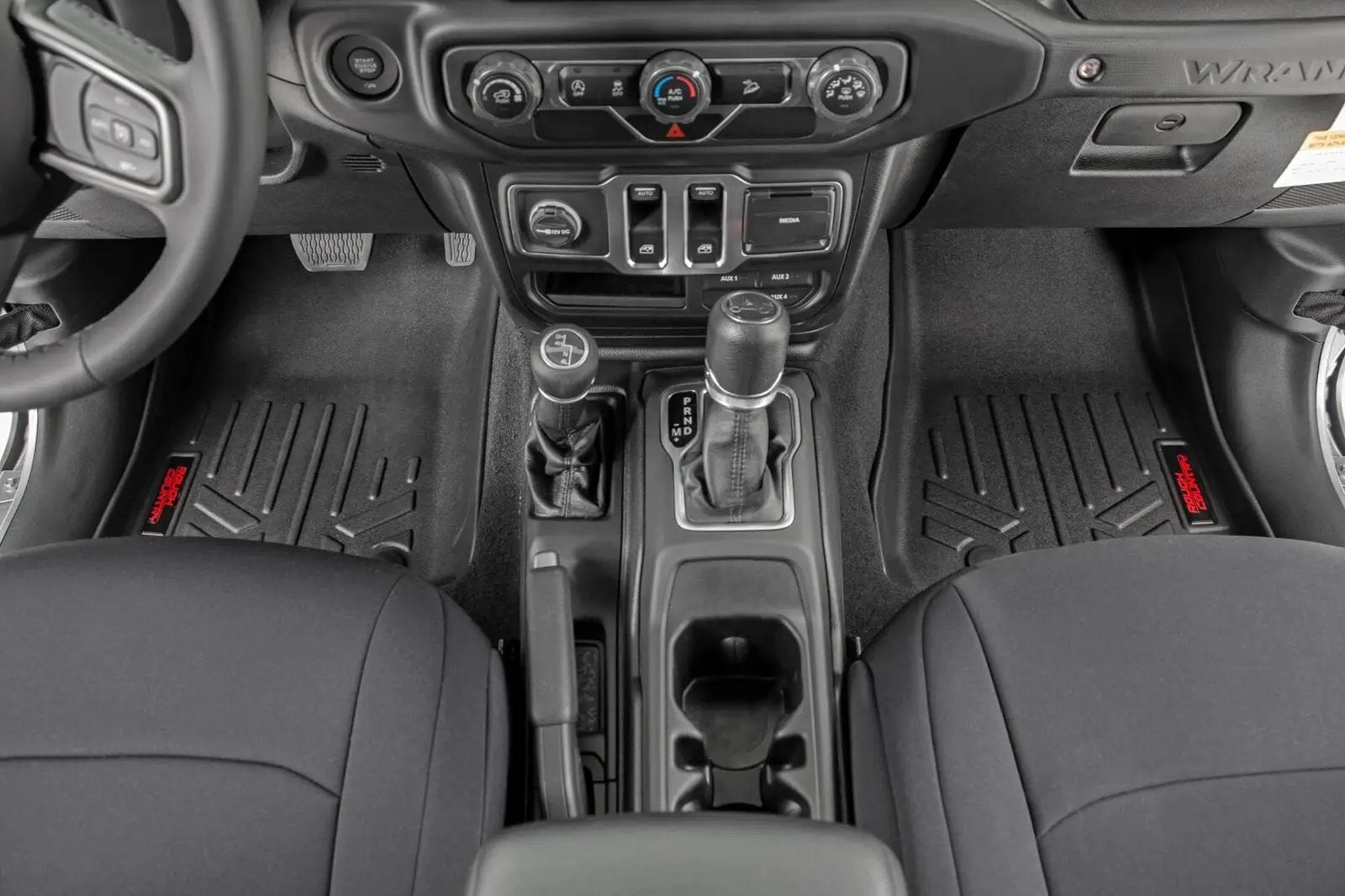 Floor Mats | FR & RR | RR Non-Lock | Jeep Gladiator JT 4WD (2020-2026) by Rough Country