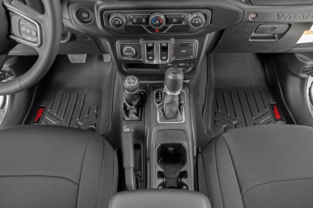 Floor Mats | FR | 2 Door | Jeep Gladiator JT (20-26)/Wrangler JL (18-26)/Wrangler Unlimited (18-26) by Rough Country