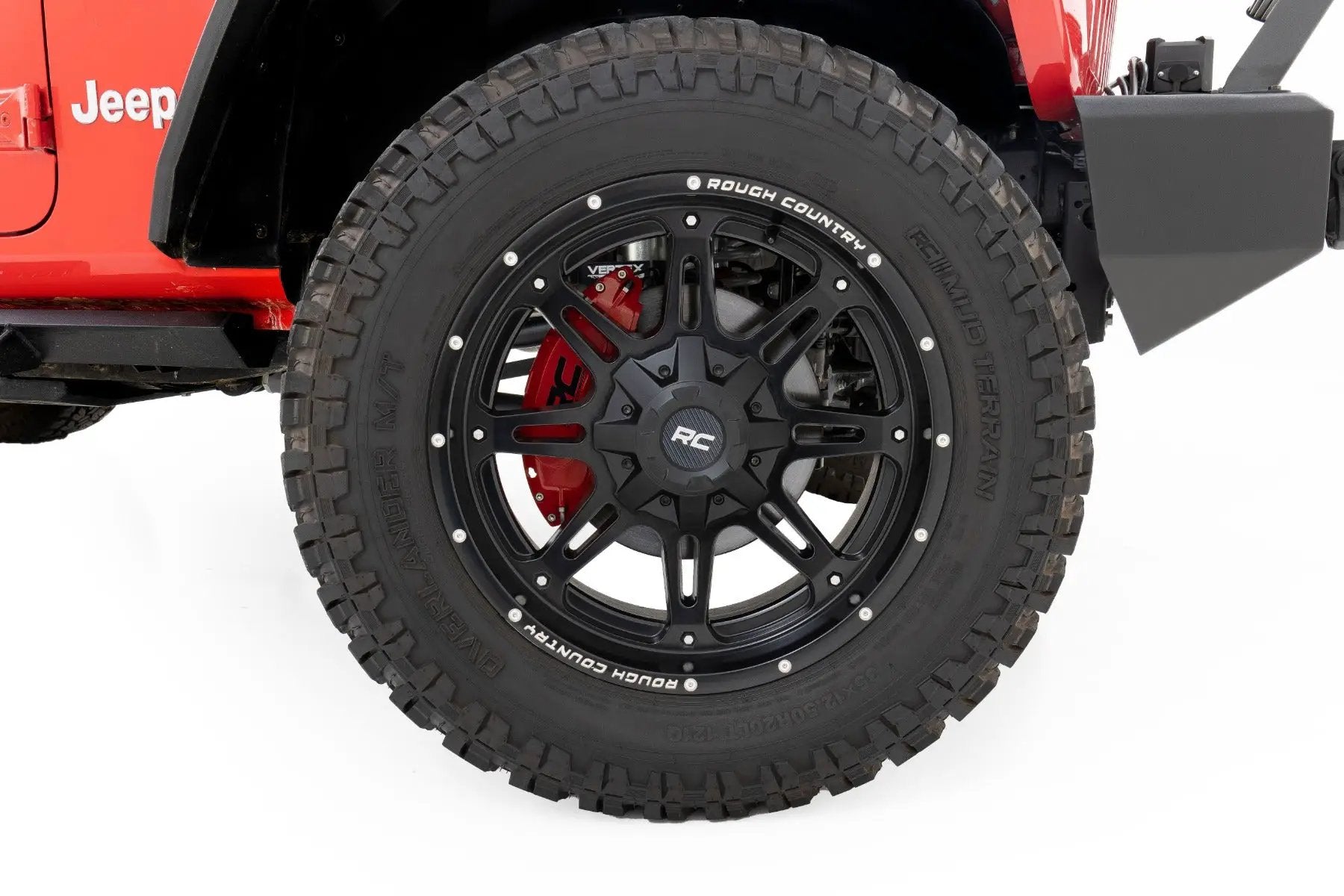 Caliper Covers | Front and Rear | Red | Sport | Jeep Gladiator JT/Wrangler JL (18-26) by Rough Country