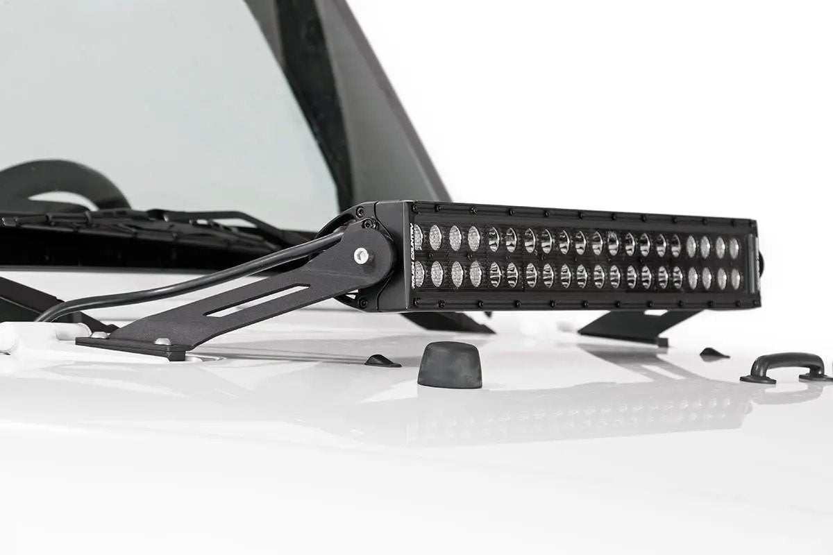 LED Light Mount | Hood | 20" | Jeep Wrangler JK/Wrangler Unlimited (07-18) by Rough Country