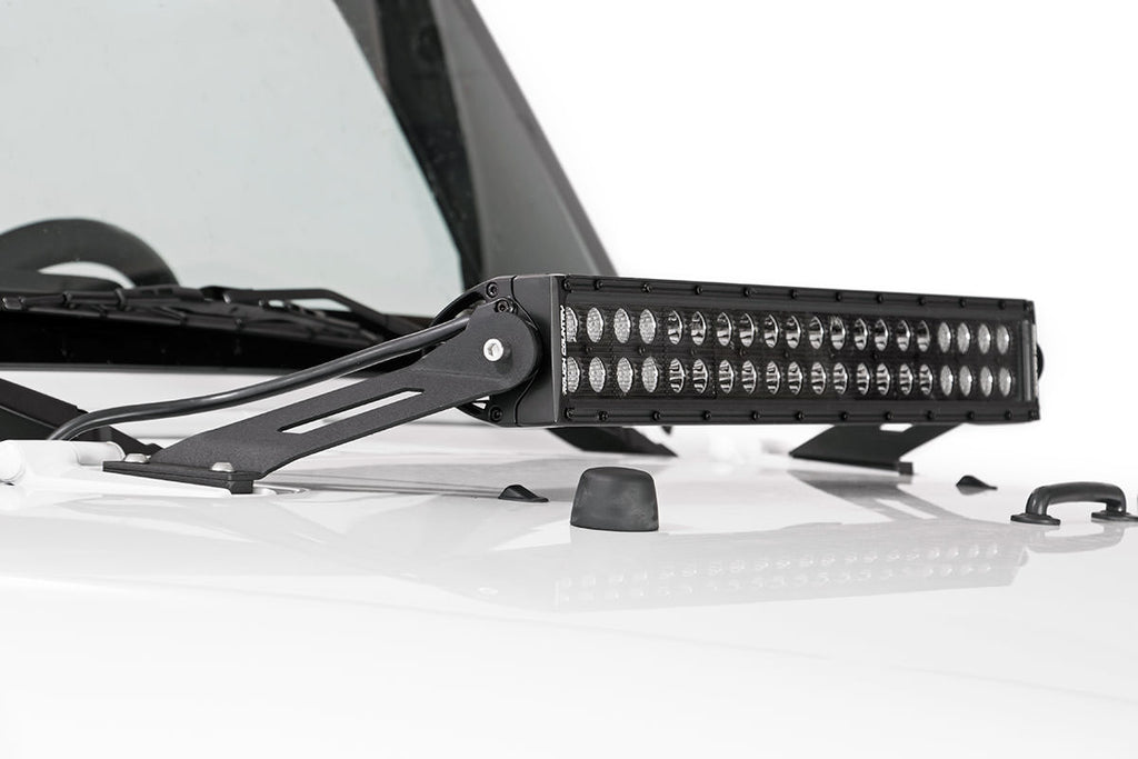 LED Light Mount | Hood | 20" | Jeep Wrangler JK/Wrangler Unlimited (07-18) by Rough Country