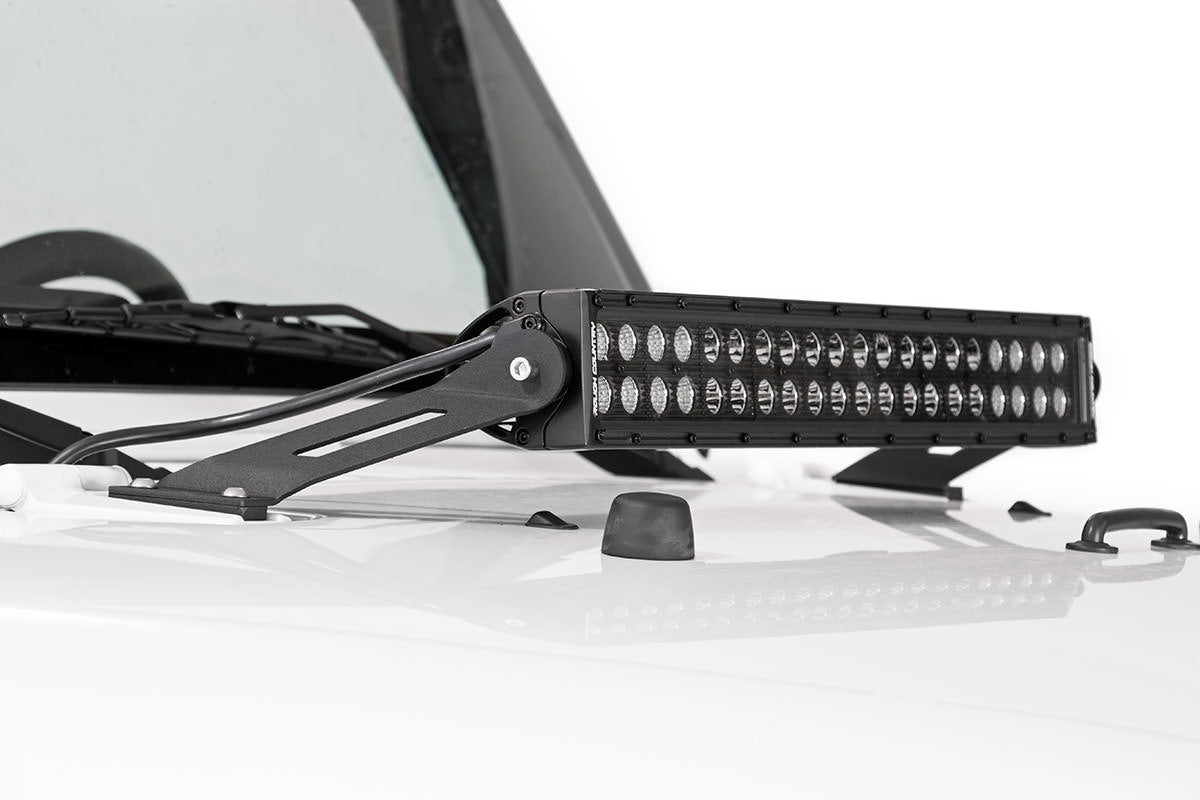 LED Light Mount | Hood | 20" | Jeep Wrangler JK/Wrangler Unlimited (07-18) by Rough Country