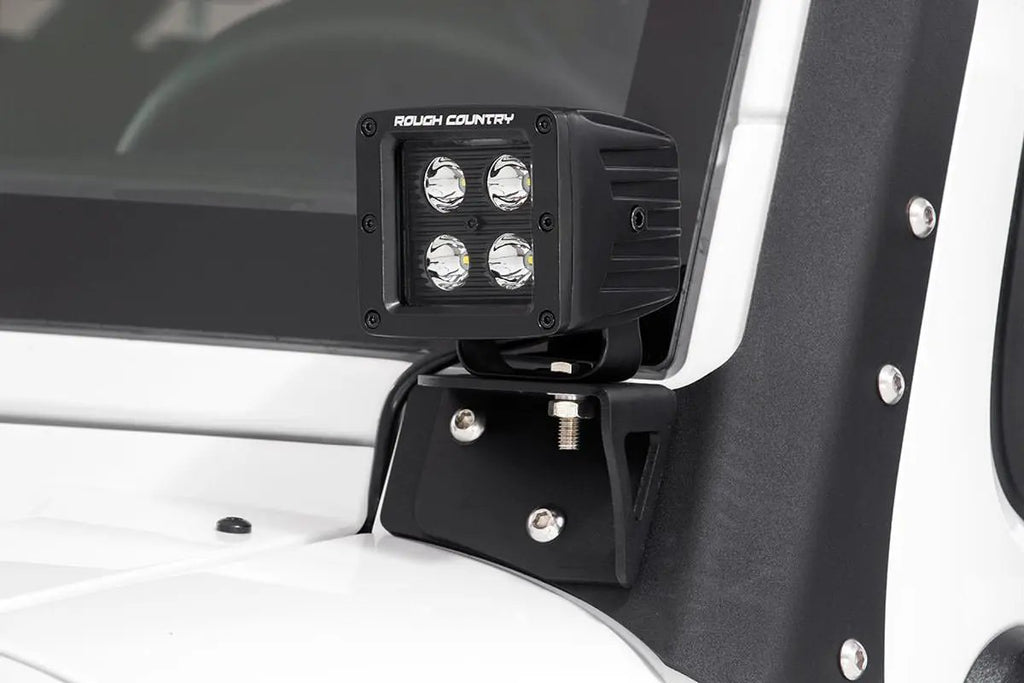 LED Light Mount | Lower Windshield | Pod | Jeep Wrangler JK/Wrangler Unlimited (07-18) by Rough Country