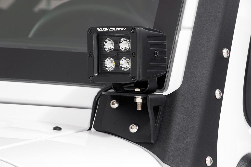 LED Light Mount | Lower Windshield | Pod | Jeep Wrangler JK/Wrangler Unlimited (07-18) by Rough Country
