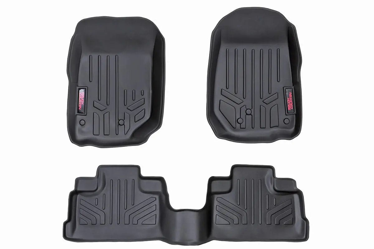 Floor Mats | FR & RR | 4 Door | Jeep Wrangler Unlimited 2WD/4WD (2007-2013) by Rough Country
