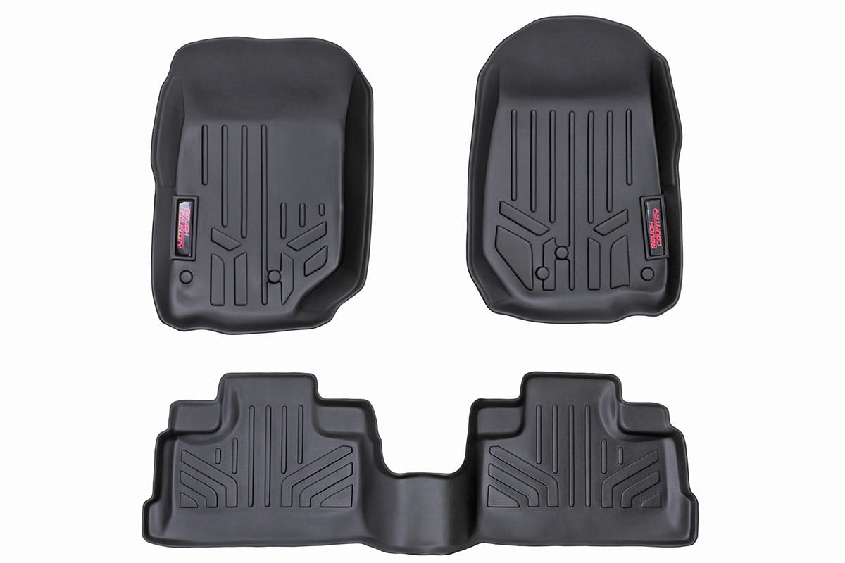 Floor Mats | FR & RR | 4 Door | Jeep Wrangler Unlimited 2WD/4WD (2007-2013) by Rough Country