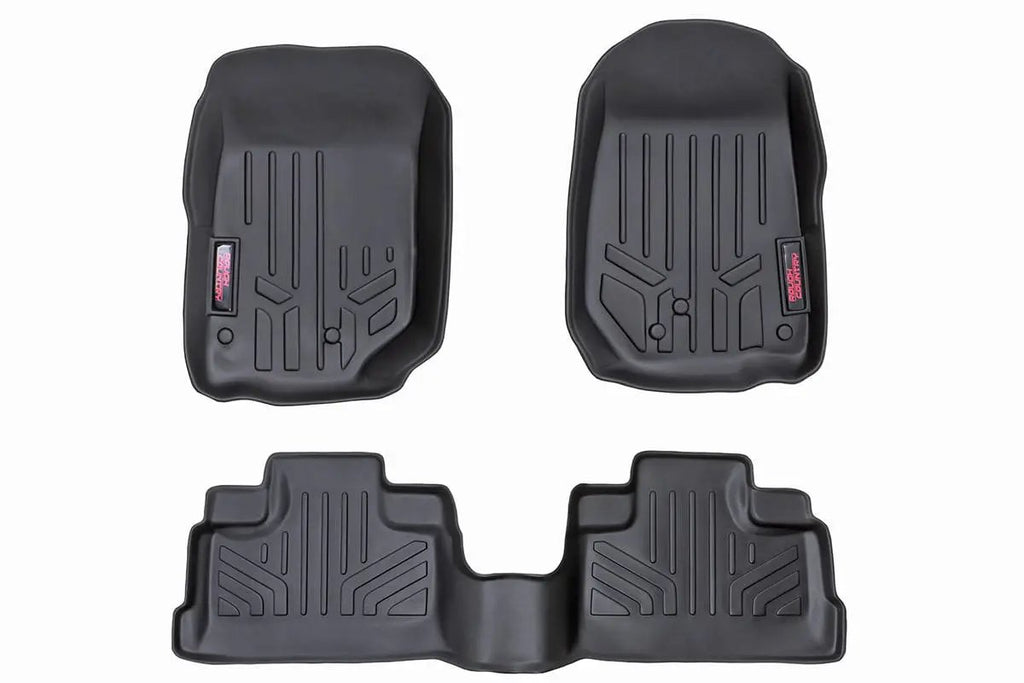 Floor Mats | FR & RR | 4 Door | Jeep Wrangler Unlimited 2WD/4WD (2007-2013) by Rough Country