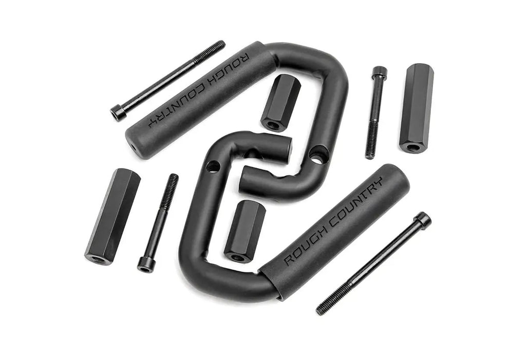 Grab Handles | Steel | Front | Black | Jeep Wrangler JK/Wrangler Unlimited (07-18) by Rough Country