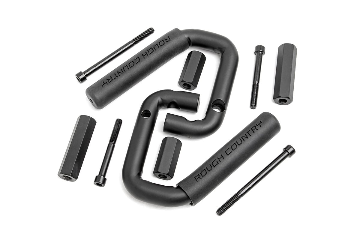 Grab Handles | Steel | Front | Black | Jeep Wrangler JK/Wrangler Unlimited (07-18) by Rough Country