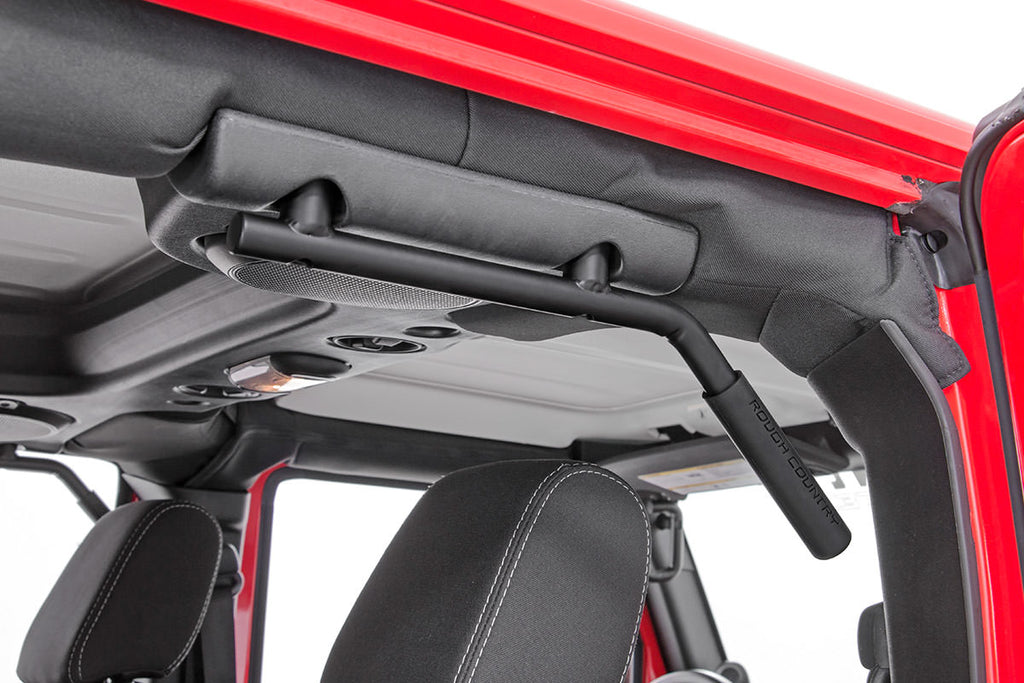 Grab Handles | Steel | FR & RR | Black | Jeep Wrangler JK/Wrangler Unlimited (07-18) by Rough Country
