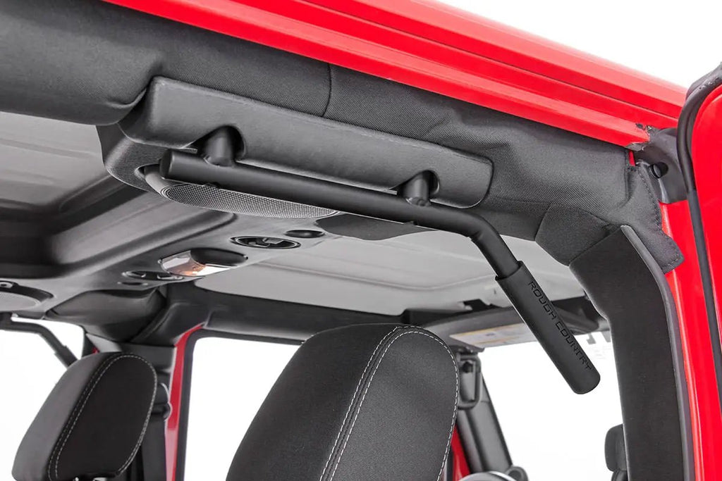 Grab Handles | Steel | FR & RR | Black | Jeep Wrangler JK/Wrangler Unlimited (07-18) by Rough Country