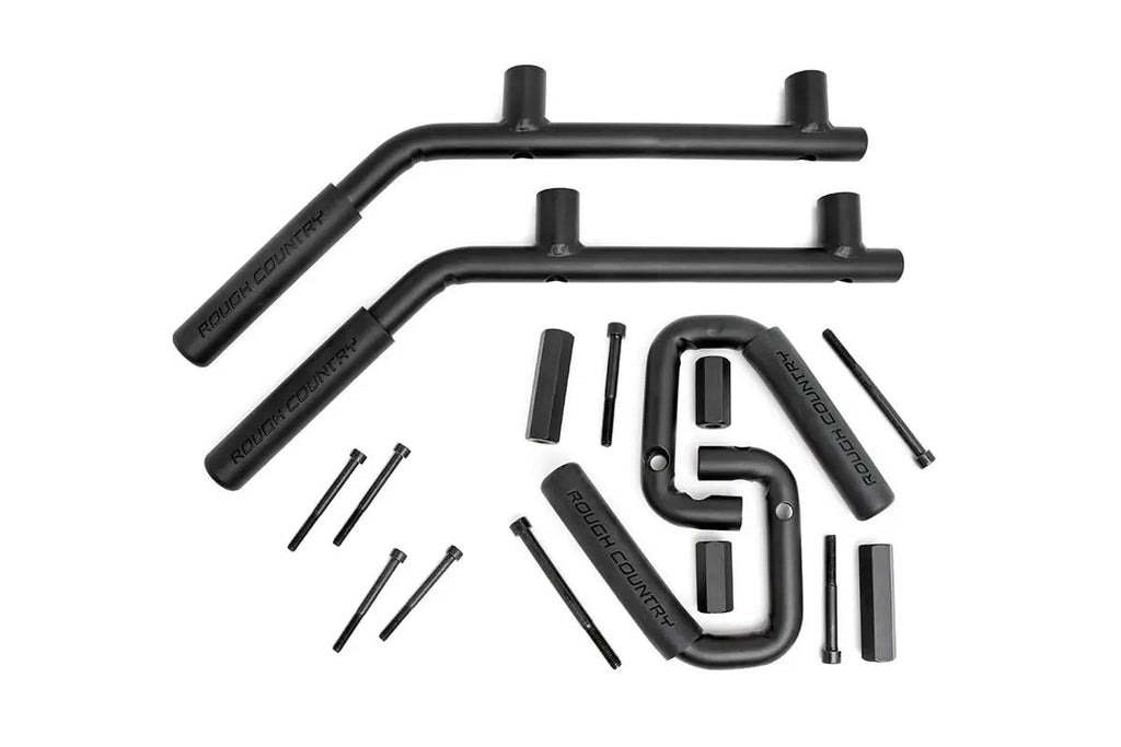 Grab Handles | Steel | FR & RR | Black | Jeep Wrangler JK/Wrangler Unlimited (07-18) by Rough Country