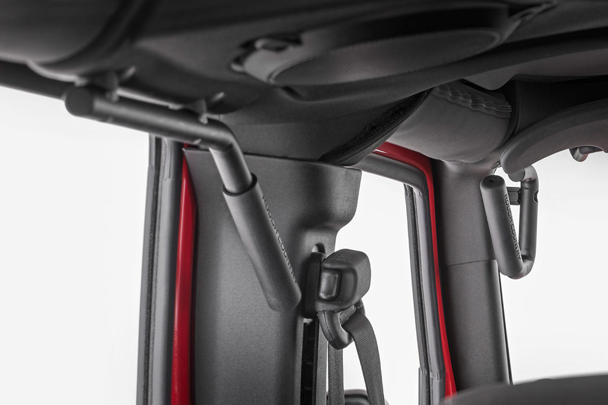 Grab Handles | Steel | FR & RR | Black | Jeep Wrangler JK/Wrangler Unlimited (07-18) by Rough Country