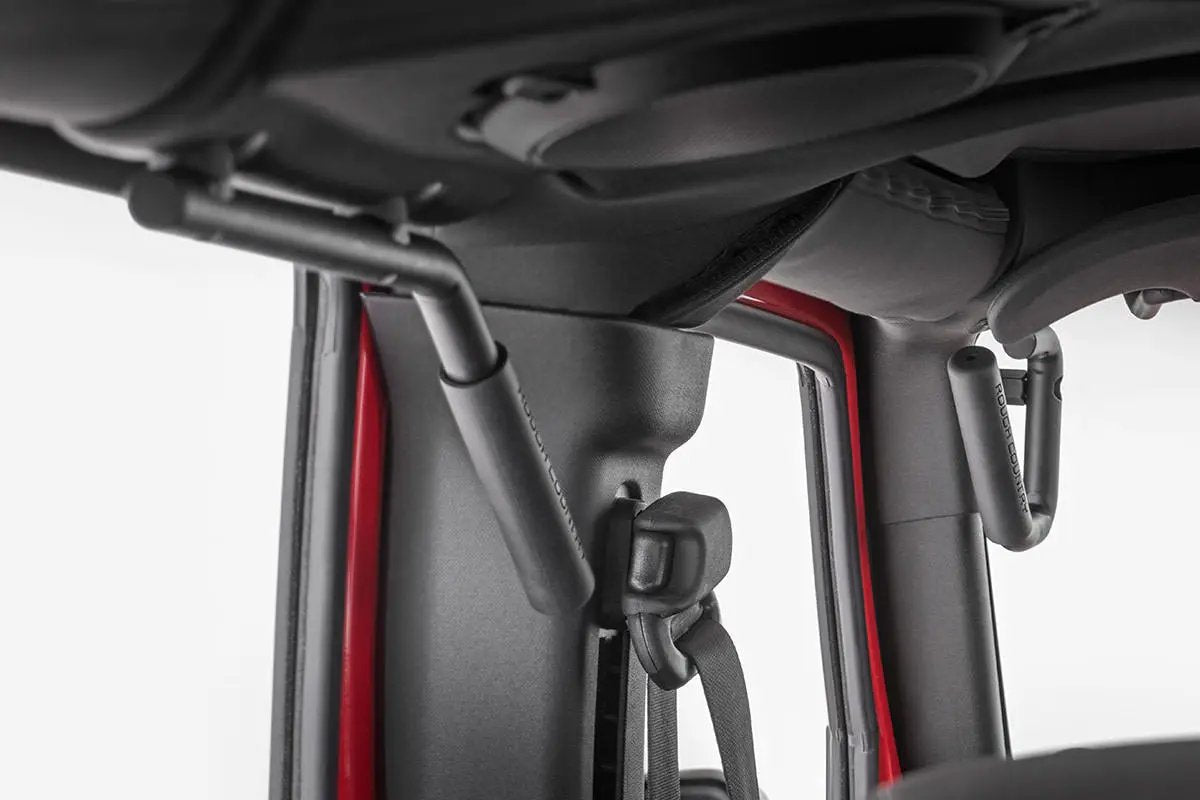 Grab Handles | Steel | FR & RR | Black | Jeep Wrangler JK/Wrangler Unlimited (07-18) by Rough Country