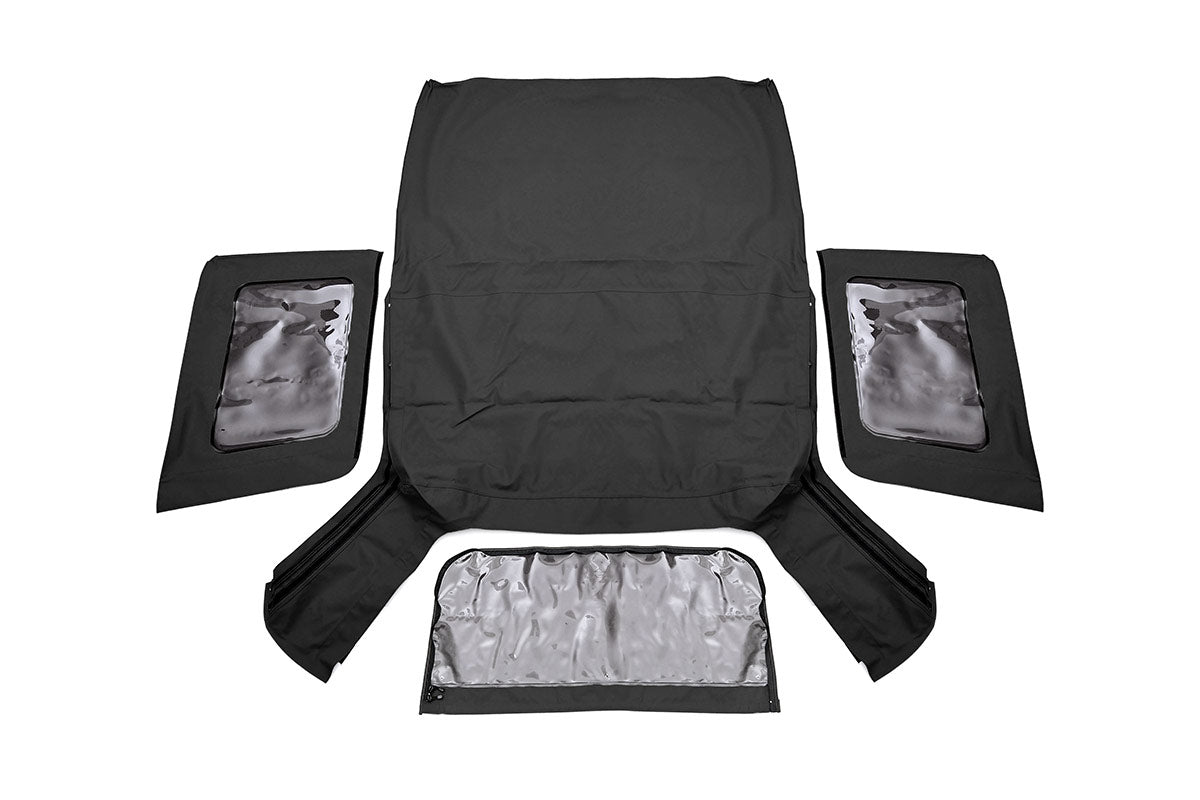 Soft Top | Replacement | Black | 2 Door | Jeep Wrangler JK 4WD (2007-2009) by Rough Country