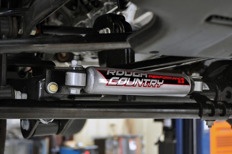 Steering Stabilizer Relocation Bracket | Jeep Wrangler JK/Wrangler Unlimited (07-18) by Rough Country