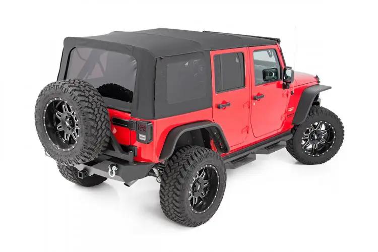 Soft Top | Replacement | Black | 2 Door | Jeep Wrangler JK 4WD (2010-2018) by Rough Country