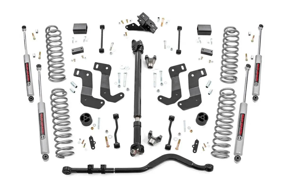 3.5 Inch lift Kit | C/A Drop | FR D/S | Jeep Wrangler Unlimited 4WD (18-23) by Rough Country