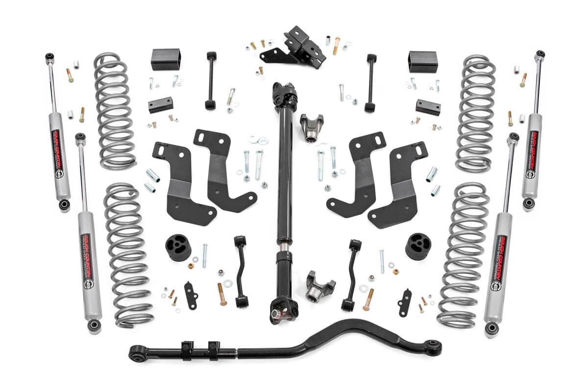 3.5 Inch lift Kit | C/A Drop | FR D/S | Jeep Wrangler Unlimited 4WD (18-23) by Rough Country
